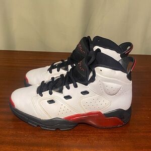 Nike Air Jordan 6-17-23  (GS) White/ Gym Red/Black Basketball Shoes 7Y